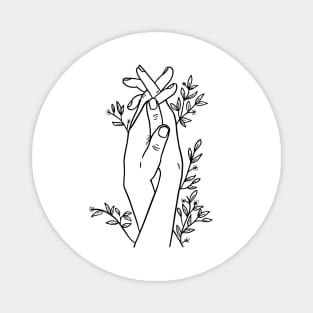 Hands holding flowers Magnet